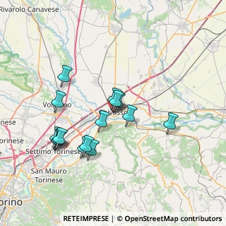 Mappa Lungo Piazza D'Armi, 10034 Chivasso TO, Italia (6.75133)