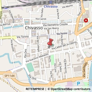 Mappa Via Po, 8, 10034 Chivasso, Torino (Piemonte)