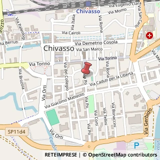 Mappa Via Po, 4A, 10034 Chivasso, Torino (Piemonte)