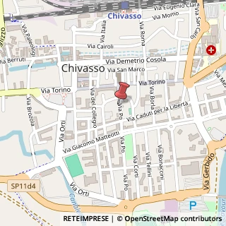 Mappa Via Po, 38 A, 10034 Chivasso, Torino (Piemonte)