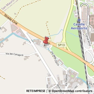 Mappa Via della Zecca, 13, 10072 Caselle Torinese, Torino (Piemonte)