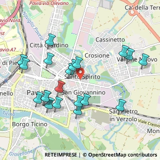 Mappa Via Camillo Campari, 27100 Pavia PV, Italia (1.075)