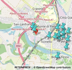 Mappa Via Riviera, 27100 Pavia PV, Italia (1.20714)