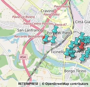 Mappa Via Riviera, 27100 Pavia PV, Italia (1.3025)