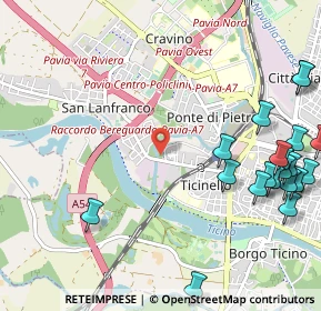 Mappa Via Riviera, 27100 Pavia PV, Italia (1.4825)