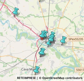 Mappa Via Riviera, 27100 Pavia PV, Italia (3.1375)