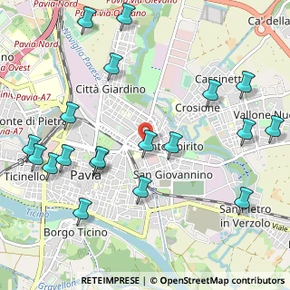 Mappa Via Cantieri Benassi, 27100 Pavia PV, Italia (1.30579)