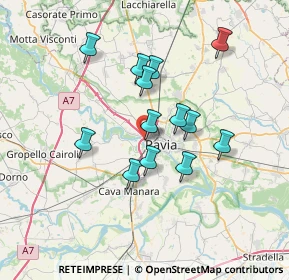 Mappa Via Coralli, 27100 Pavia PV, Italia (5.95846)