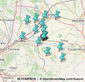 Mappa Via Felice Chio, 13044 Crescentino VC, Italia (9.825)