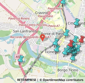 Mappa Strada Privata Alfredo, 27100 Pavia PV, Italia (1.383)