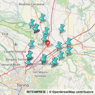 Mappa Via Irene Karcher, 10088 Volpiano TO, Italia (6.932)