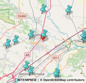 Mappa Via Irene Karcher, 10088 Volpiano TO, Italia (5.99385)