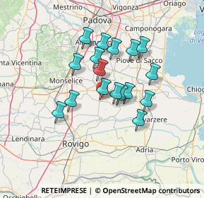 Mappa 35023 Bagnoli di Sopra PD, Italia (10.89471)