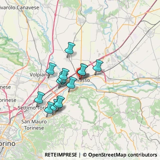 Mappa Via Torino, 10034 Chivasso TO, Italia (5.85357)