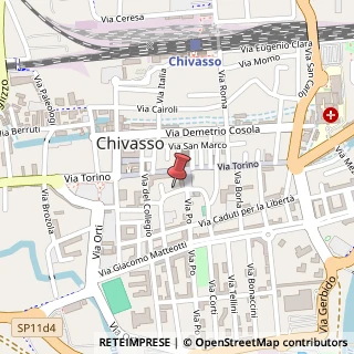 Mappa Via Teodoro II, 8, 10034 Chivasso, Torino (Piemonte)