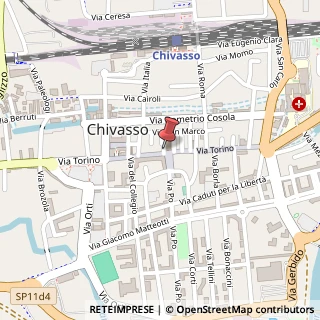 Mappa Via Torino, 46, 10034 Chivasso, Torino (Piemonte)