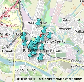 Mappa Via Scannini, 27100 Pavia PV, Italia (0.6925)