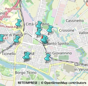 Mappa Via Scannini, 27100 Pavia PV, Italia (0.86182)