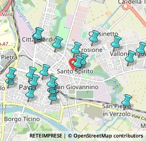 Mappa Via Mario Pettenghi, 27100 Pavia PV, Italia (1.098)