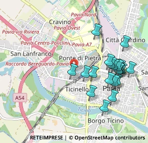 Mappa Via Francesco Lomonaco, 27100 Pavia PV, Italia (1.0125)