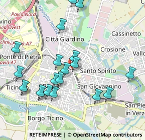 Mappa Via Angelo Gilardelli, 27100 Pavia PV, Italia (1.0675)