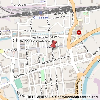 Mappa Via Giuseppe Borla, 4, 10034 Chivasso, Torino (Piemonte)