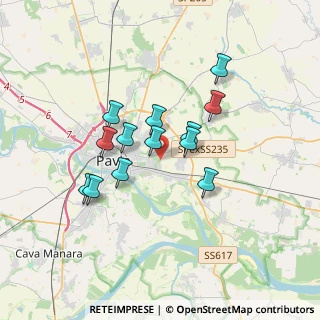Mappa Via Vallone, 27100 Pavia PV, Italia (2.83231)