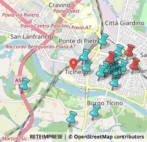 Mappa Via Eredi Farina, 27100 Pavia PV, Italia (1.04)