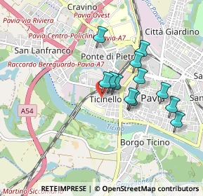 Mappa Via Eredi Farina, 27100 Pavia PV, Italia (0.74667)