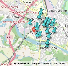 Mappa Via Eredi Farina, 27100 Pavia PV, Italia (0.7395)