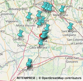 Mappa Via Eredi Farina, 27100 Pavia PV, Italia (14.4175)