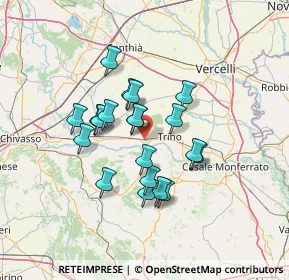 Mappa Via Arale, 13040 Palazzolo Vercellese VC, Italia (10.8955)