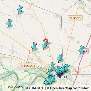 Mappa Via delle Ortensie, 26022 Castelverde CR, Italia (6.0195)