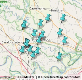 Mappa Via Giuseppe Garibaldi, 26026 Pizzighettone CR, Italia (6.67263)