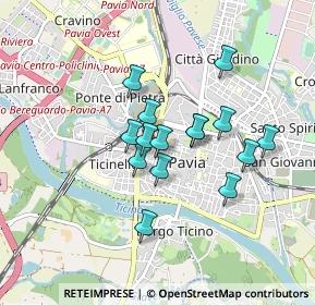 Mappa Via del Muto dall'Accia al Collo, 27100 Pavia PV, Italia (0.66667)