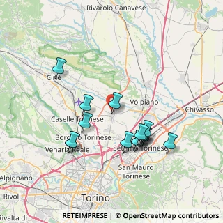 Mappa Via S. Francesco al Campo, 10040 Leini TO, Italia (7.06533)