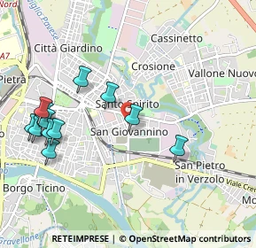 Mappa Viale San Giovannino, 27100 Pavia PV, Italia (1.10917)