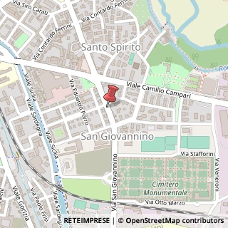 Mappa Viale San Giovannino,  14, 27100 Pavia, Pavia (Lombardia)