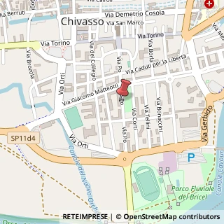 Mappa Via Po, 18, 10034 Chivasso, Torino (Piemonte)
