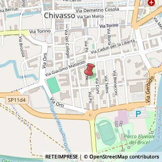 Mappa Via Po, 22, 10034 Chivasso, Torino (Piemonte)