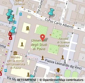 Mappa Piazza Leonardo Da Vinci, 27100 Pavia PV, Italia (0.1405)