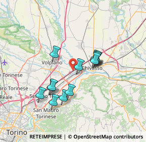 Mappa Via di Nanni, 10032 Brandizzo TO, Italia (5.83692)