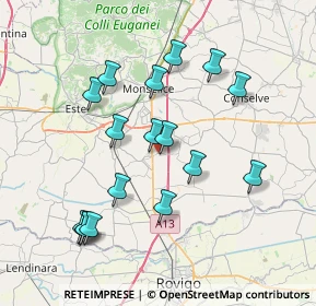 Mappa Via Arzere, 35047 Solesino PD, Italia (7.52059)