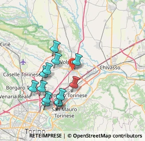Mappa Piazzale Raffineria, 10088 Volpiano TO, Italia (7.22231)