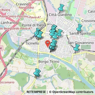 Mappa Via Filippo Cossa, 27100 Pavia PV, Italia (0.715)