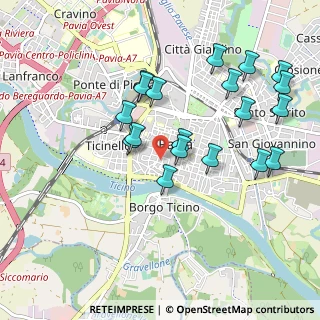 Mappa Via Garavaglia, 27100 Pavia PV, Italia (0.98316)
