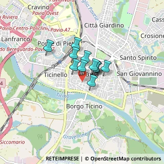Mappa Via Filippo Cossa, 27100 Pavia PV, Italia (0.46417)
