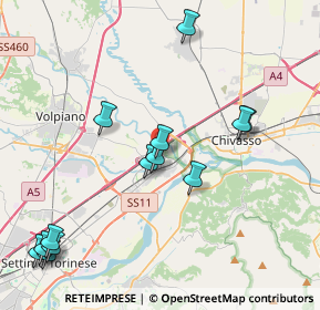 Mappa Via Malonetto, 10032 Brandizzo TO, Italia (4.69538)