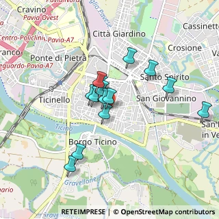 Mappa Via Stilicone, 27100 Pavia PV, Italia (0.71214)
