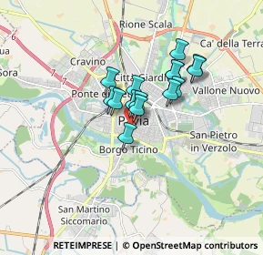 Mappa Piazza Cavagneria, 27100 Pavia PV, Italia (1.13533)